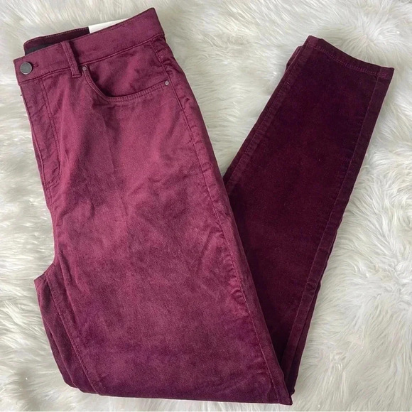 Ann Taylor The Skinny Highest Rise Velvet Pants Size 10 NWT - Picture 1 of 7
